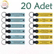 Gök Mavi & Sarı, 20’li Set, Kişiye Özel Yazılı Anahtarlık, Yaratıcı Drama Kursu Mezunlarına Hatıra