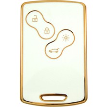 Renault Clio4 Megane 3 Fluence Nano Anahtar Kılıfı Sadece Anahtarsız Çalıstırma Için Uyumludur Beyaz