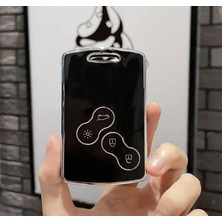 Renault Clio4 Fluence Nano Anahtar Kılıfı Sadece Anahtarsız Çalıstırma Için Uyumludur Siyah Gümüş