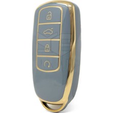 Lüx Chery Tiggo 8 Pro Omoda 5 Tiggo 7 Avantgarde Nano Anahtar Kılıfı Gri Gold Renk