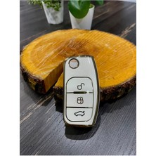 Ford Focus,fiesta,mondeo,cmax,courier Nano Yüksek Kalite Kumanda Kılıfı 3 Buton Beyaz Renk