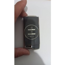 Lüx Chery Tiggo 7 Pro 3 Buton Smart Nano Anahtar Kılıfı Nardo Gri Gümüş Renk 1.ci Kalite