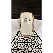 Kia Stonic,ceed Smart 2018-2022 4 1 Buton Sportage Nano Yüksek Kalite Kumanda Kılıfı Beyaz