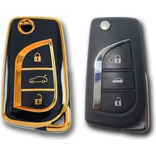 Toyota Corolla,auris,yaris,avansın Vb.sustalı Nano Yüksek Kalite Silikon Kumanda Kılıfı Siyah