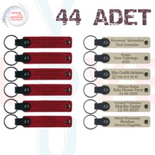 Kırmızı & S Kahve, 44’lü Set, Tarih ve Isimli Deri Hediyelik, Dans Kursu Katılımcılarına Hediye