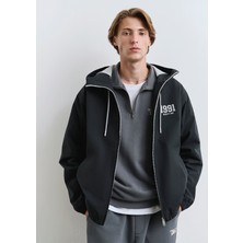 Mavi Mvjns Baskılı Kapüşonlu Mont 0110622-71379