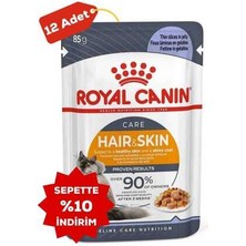 Royal Canin Hair & Skin Jöleli Kedi Konservesi 12X85GR 12LI