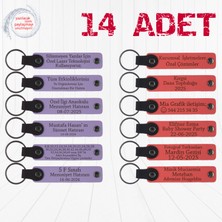 M Menekşe & Nar Çiçeği, 14’lü Set, Kişisel Deri Anahtarlık, Kurumsal Seminer Katılımcılarına Armağan
