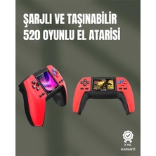 P5 Gamepad Retro Konsol – Nostaljik Oyun Deneyimi, 520 Klasik Oyun Seçeneği