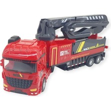 Metal Itfaiye Arabası - Söndürme Vinçli 26CM - 706-43 (Lisinya)