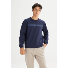 Pamuklu Regular Fit Normal Kesim Bisiklet Yaka Sweatshirt