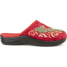 Muya Kastra Anatomik Taban Nakışlı Kışlık Kadın Ev Terliği