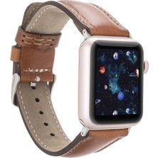 Apple Watch Uyumlu Deri Kordon 42-44-45MM RST2EF Taba