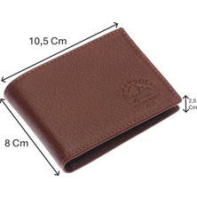 Westpolo Hakiki Deri Bol Kart Bölmeli Erkek Cüzdanı - Taba