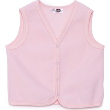 Hellobaby Kız Bebek Polar Yelek Çıtçıtlı V Yaka Atlet Kol