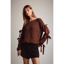 DeFacto Kayık Yaka Fiyonk Detaylı Kazak G3338AX25AU