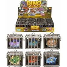 Crazoo Çek Bırak Kafesli Dinozor Araba ve Anahtarlık