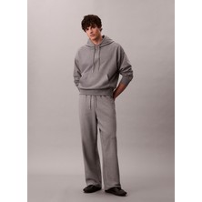 Calvin Klein Normal Bel Normal Gri Erkek Eşofman Altı LV04LD239GP7E_PREMIUM Terry Ck Embl