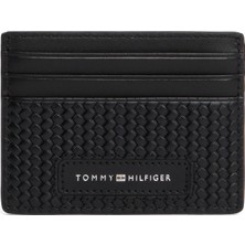 Tommy Hilfiger Siyah Erkek Kartlık Th Woven Texture cc Holder
