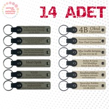 Kül Gri & Sütlü Kahve, 14’lü Set, Kişiye Özel Anahtarlık, Kurumsal Toplantı Katılımcılarına Armağan