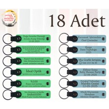 F Yeşili & Gök Mavi, Yaratıcı Yazarlık Kursuna Hediye, 18’li Set, Kişisel Mesajlı Deri Anahtarlık