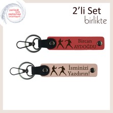 Yumruk Temalı, Mücadele Eden Sporculara Uygun, Kişisel Anahtarlık, Nar Çiçeği-Yavru Ağzı