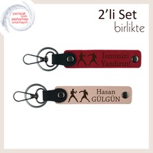 Disiplinli Ruhlara Güçlü Hediye, Combat Temalı, Kişisel Yazılı Anahtarlık, Kırmızı-Yavru Ağzı