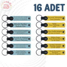 Gök Mavi & Sarı, 16’lı Set, Isim Yazılı Anlamlı Deri Hediyelik, Macera Kampı Katılımcılarına Anı