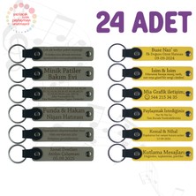 Kül Gri & Sarı, 24’lü Set, Kişiselleştirilebilir Hediyelik, Düğün Misafirlerine Değer Katan Hediye