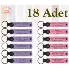 M Menekşe & Pembe, 18’li Set, Kişisel Mesajlı Anahtarlık, Fen Bilimleri Öğretmeninden Karne Hediyesi