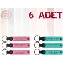 Pembe & Turkuaz, 6’lı Set, Isim Yazılabilen Deri Anahtarlık, Kültürel Gezi Ekibine Özel Anı
