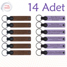 A Kahve & Mor Menekşe, Kurumsal Workshop Katılımcılarına Hediye, 14’lü Set, Kişisel Özel Anahtarlık