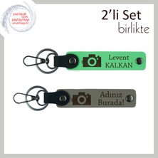 Kişisel Yazı Eklenebilir Kalıcı Armağan, Fotoğraf Temalı Erkek Arkadaşa Takım, Fıstık Yeşil-Kül Gri