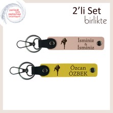 Erkek Kardeşe Boks Figürlü Motivasyon Hediyesi, Kişisel Yazı Eklenebilir Anahtarlık, Yavru Ağzı-Sarı