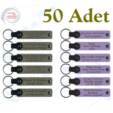 Kül Gri & M Menekşe, Isim Yazılabilen Anahtarlık, Kurumsal Workshop Katılımcılarına Hediye 50’li Set