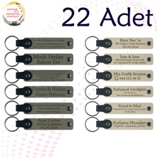 Kül Gri & Sütlü Kahve, 22’li Set, Tarih ve Isimli Deri Hatıra, Şirket Başarı Kutlamasına Değer Katan