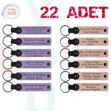 Mor Menekşe & Pudra, 22’li Set, Tarih ve Isimli Deri Hatıra, Aile Gecelerine Küçük Armağan