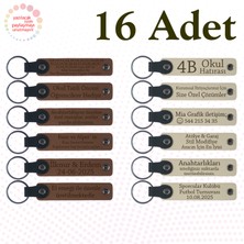 A Kahve & Sütlü Kahve, Macera Gezisi Grubuna Veda Anısı 16’lı Set, Isim Yazılı Anlamlı Hediyelik