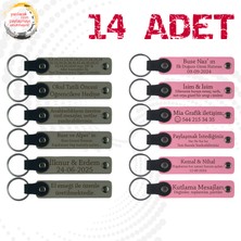 K Gri & Pembe, 14’lü Set, Kişiselleştirilebilir Anahtarlık, Kurumsal Seminer Katılımcılarına Hediye