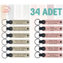 S Kahve & Yavru Ağzı, Türkçe Öğretmeninden Karne Hediyesi, 34’lü Set, Kişisel Mesajlı Anahtarlık