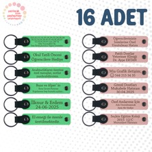 F Yeşili & Y Ağzı, Basketbol Takımına Motivasyon Hediyesi, 16’li Set, Isim Yazılı Deri Hediyelik