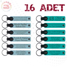 G Mavi & K Turkuaz, Satranç Turnuvası Katılımcılarına Hediye, 16’li Set, Isim Yazılı Hediyelik