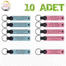 Gök Mavi & Pembe, 10’lu Set, Kişiye Özel Anahtarlık, Kurumsal Etkinlik Katılımcılarına Hediye