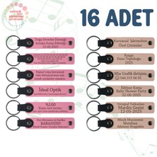 Pembe & Pudra, 16’li Set, Isim Yazılı Anlamlı Deri Hediyelik, Basketbol Takımına Motivasyon Sürprizi