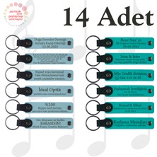G Mavi & K Turkuaz, Doğum Günü Partilerine Küçük Sürpriz, 14’lü Set, Kişiye Özel Deri Anahtarlık