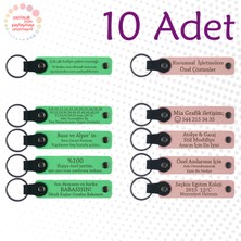 F Yeşili & Y Ağzı, Yaratıcı Çizim Atölyesine Hediye 10’lu Set, Tarih ve Isimli Deri Anahtarlık