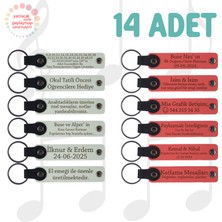 Beyaz & N Çiçeği, Kurumsal Seminer Katılımcılarına Hediye, 14’lü Set, Kişiye Özel Anahtarlık