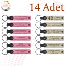 Pembe & S Kahve, 14’lü Set, Kişiselleştirilebilir Anahtarlık, Kına Gecesi Misafirlerine Anlamlı Anı