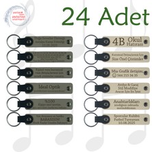 K Gri & Sütlü Kahve, 24’lü Set, Isimli Özel Anahtarlık, Kına Gecesi Katılımcılarına Anlamlı Sürpriz