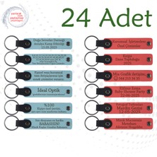 Gök Mavi & Nar Çiçeği, 24’lü Set, Kişiye Özel Hediyelik, Sanat Sergisi Ziyaretçilerine Hatıra